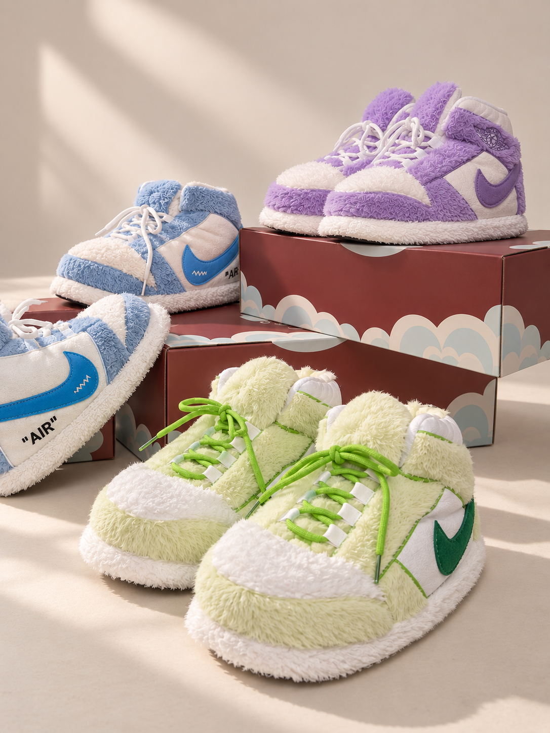 Cozy Trio Slippers Bundle fluffy slippers for three - Cozify Lebanon