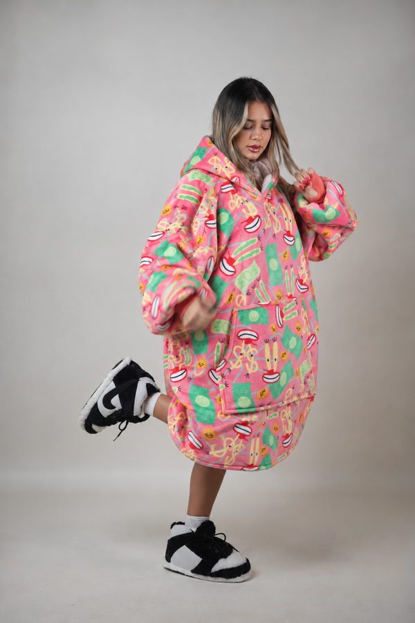 Cozy Mr. Crab 🦀 – Oversized Hoodie Blanket