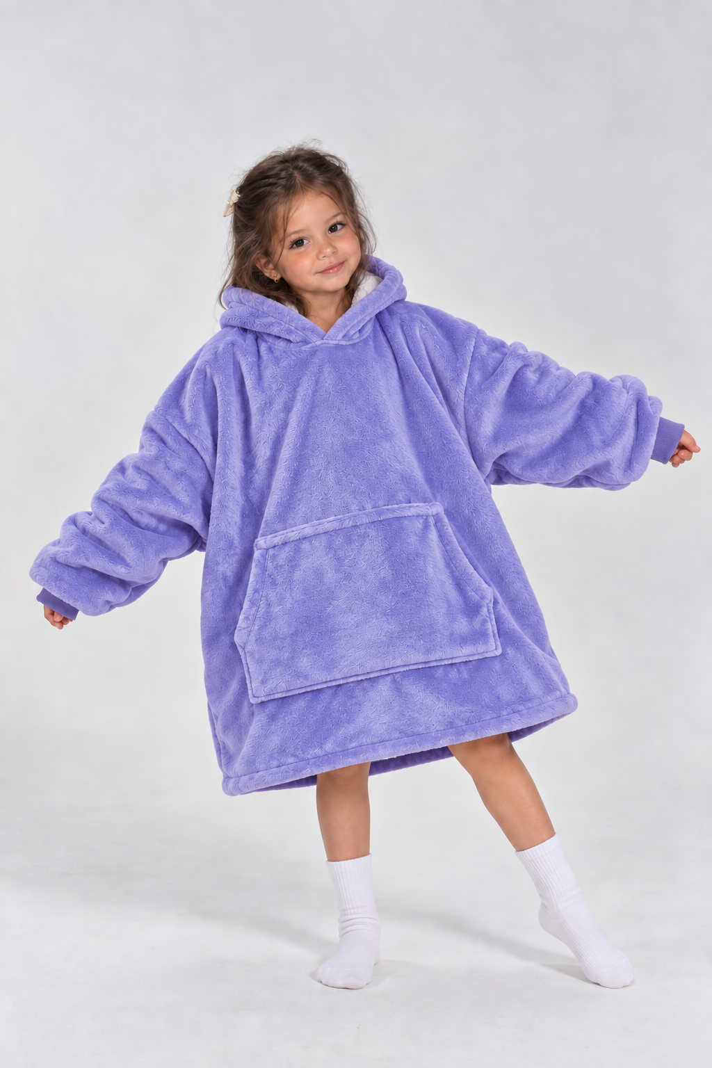 Cozy Purple Kids kids oversized hoodie blanket in purple — Cozify Lebanon