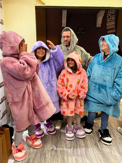 CozyFam customer wrapped in Cozify
