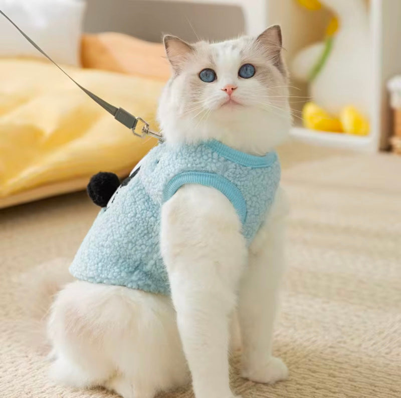 Cozy Mini Panda fleece vest for pets, Detail View - Cozify Lebanon
