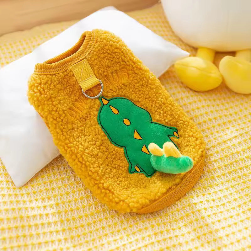 Cozy Mini T-Rex dinosaur fleece vest for pets - Cozify Lebanon